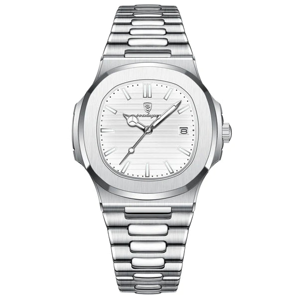 Relógio de Luxo Masculino 2024 Joias & Acessórios (Relógio 7) Dm Stores Prata e Branco 