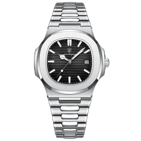 Relógio de Luxo Masculino 2024 Joias & Acessórios (Relógio 7) Dm Stores Prata e Preto 