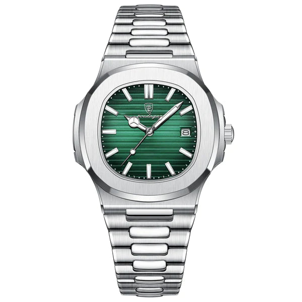 Relógio de Luxo Masculino 2024 Joias & Acessórios (Relógio 7) Dm Stores Prata e Verde 