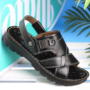 Sandália Ortopédica em Couro Legítimo Calçados (Sandália Masculina 6) Dm Stores 