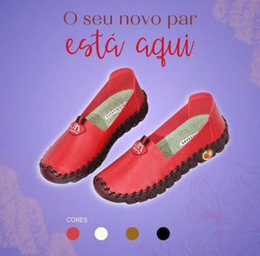 Sapatilha Delicatta Ortopédica - Em Couro FEMININO - CALÇADOS - SAPATILHA 1 Dm Stores 