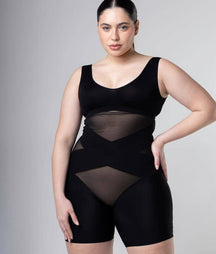 Short Modelador com Compressão em X FEMININO - SAÚDE E BELEZA - CINTA MODELADORA 2 Dm Stores Preto P (36-38) 