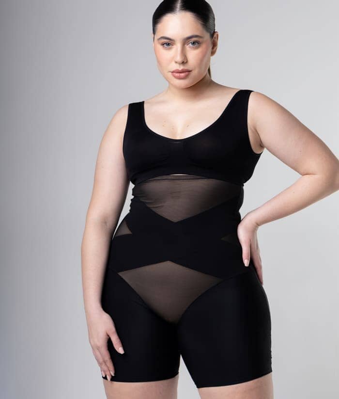 Short Modelador com Compressão em X FEMININO - SAÚDE E BELEZA - CINTA MODELADORA 2 Dm Stores Preto P (36-38) 