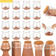 Tampa Para Pernas de Moveis - PéFlex Casa (Protetor de pé de cadeira 1) Dm Stores Transparente 8 UNIDADES 