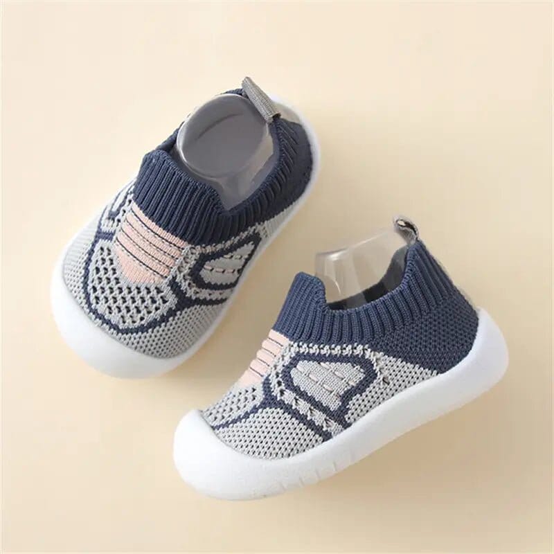 Tênis Meia Infantil Respirável em Malha KickBaby UNISSEX - INFANTIL - TENIS 1 Dm Stores Azul 18-19 (3-6 Meses)