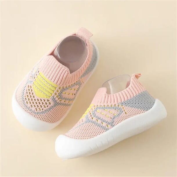 Tênis Meia Infantil Respirável em Malha KickBaby UNISSEX - INFANTIL - TENIS 1 Dm Stores Rosa 18-19 (3-6 Meses) 