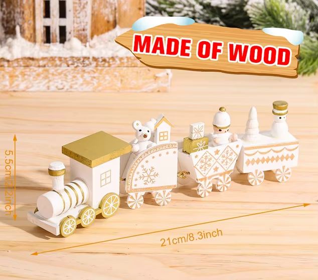 Trem Natalino Decorativo - Encante Sua Casa com o Espírito de Natal UNISSEX - DECORAÇAO - TREM NATAL 1 Dm Stores Branco 