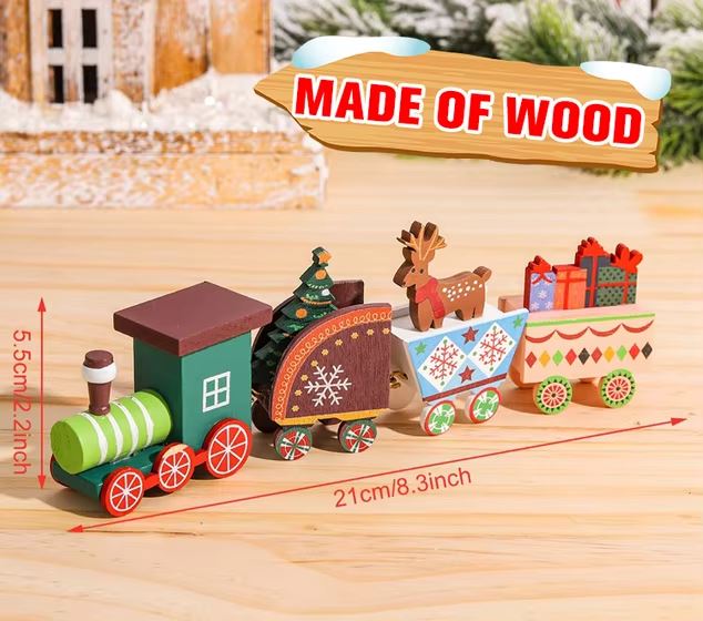 Trem Natalino Decorativo - Encante Sua Casa com o Espírito de Natal UNISSEX - DECORAÇAO - TREM NATAL 1 Dm Stores Colorido 