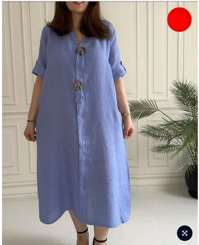Vestido Marina - (COMPRE 1 E LEVE 2 ) + Bolsa (PRESENTE) FEMININO - ROUPAS - VESTIDO 3 Dm Stores Azul 