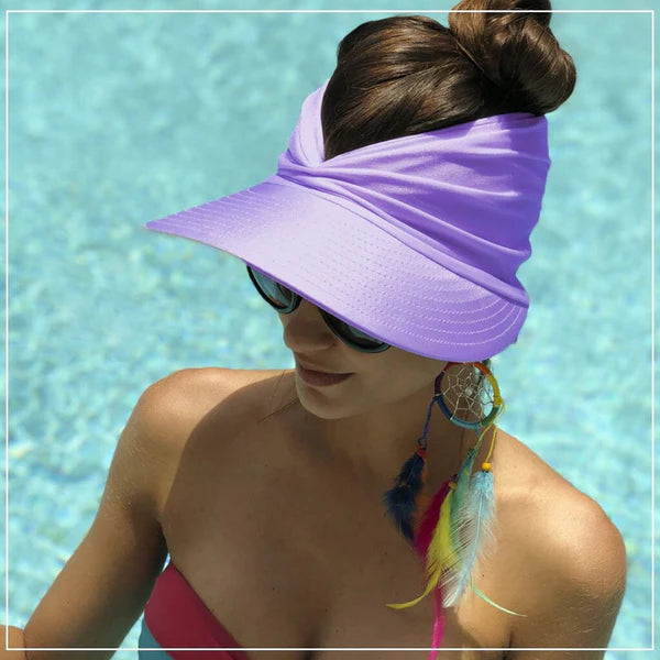 Viseira Feminina para Praia com Proteção UV - Leve 2 Pague 1 Joias & Acessórios (Viseira Feminina 1) Dm Stores Lilás 