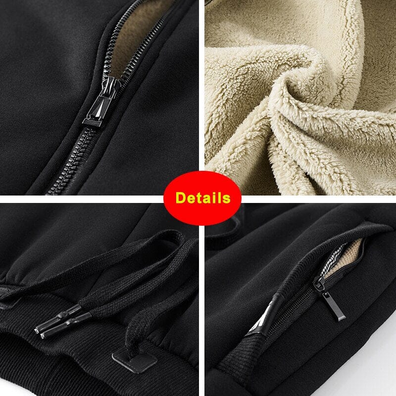 Conjunto de Moletom Plus Size forrado por dentro - CurveComfort Roupas (Jaqueta Masculina 2) Dm Stores 