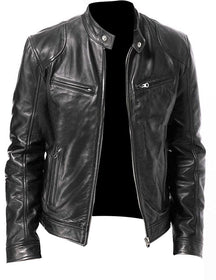 Jaqueta Masculina em Couro PU Estilo Sofisticado e Minimalista Roupas (Jaqueta Masculina 10) Dm Stores 