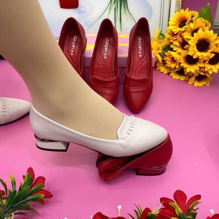 Sapato de Salto Premium Ortopédico Calçados (Sapato Feminino 1) Dm Stores Branco 33 