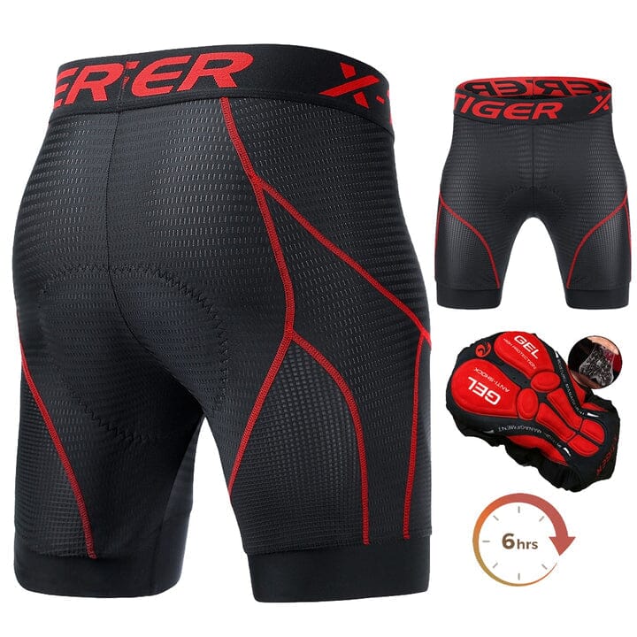 Short Ultragel X-Tiger Esportes (Roupas de Ciclismo 2) Dm Stores P Vermelho 